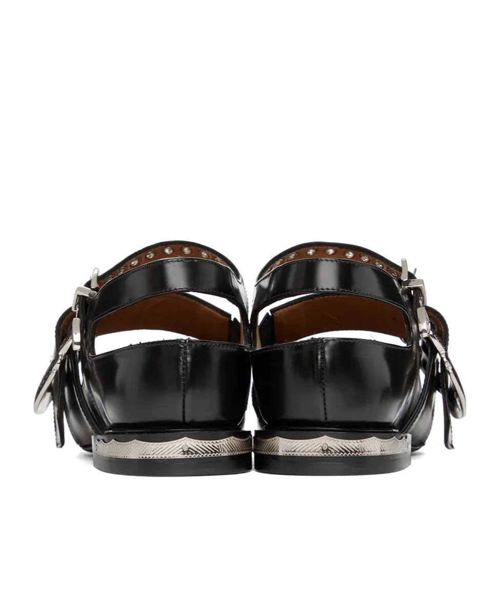 Pin Buckle Ankle Loafers