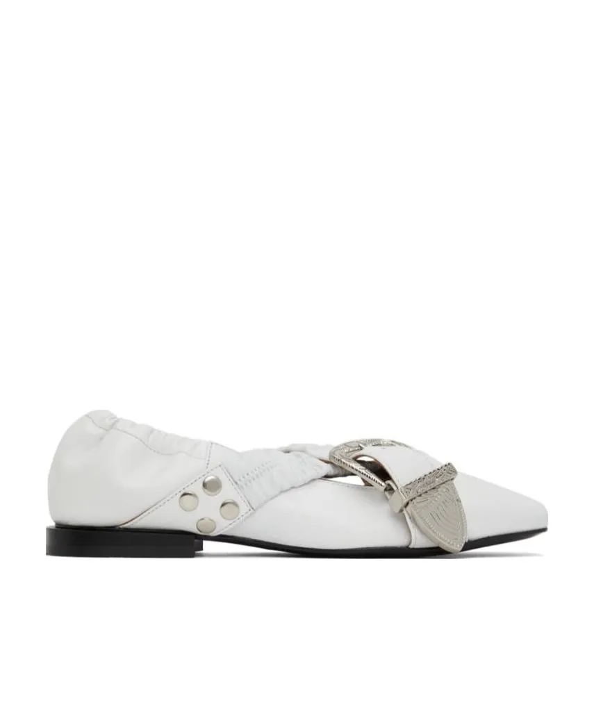 Needle Buckle Opening And Closing Ballet Shoes
