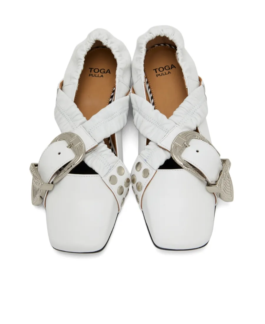 Needle Buckle Opening And Closing Ballet Shoes