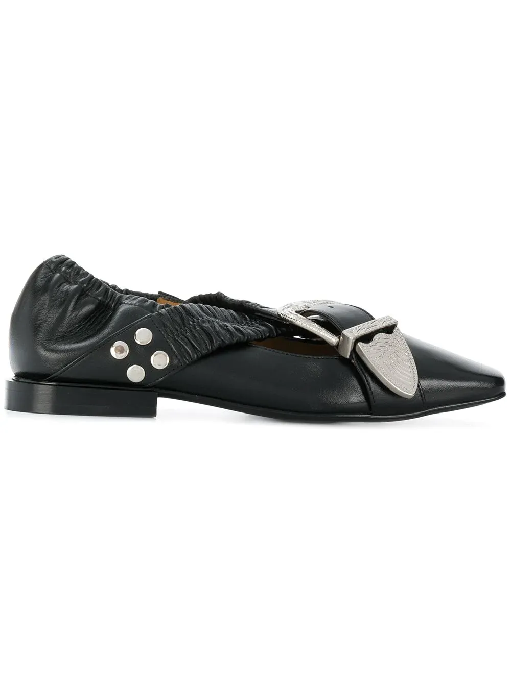 Buckle-Fastening Ballerina Shoes