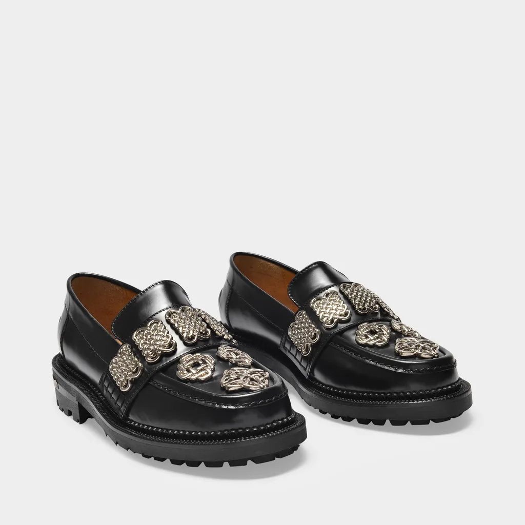 Chain Appliqué Chunky-Sole Loafers