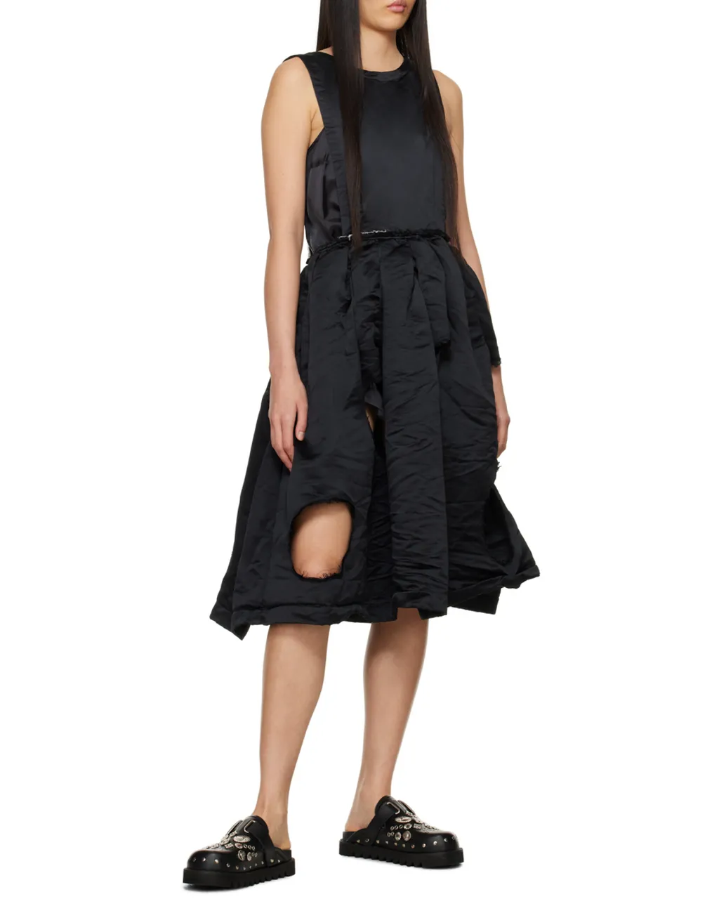 Sabot Eyelet-Embellished Leather Mules