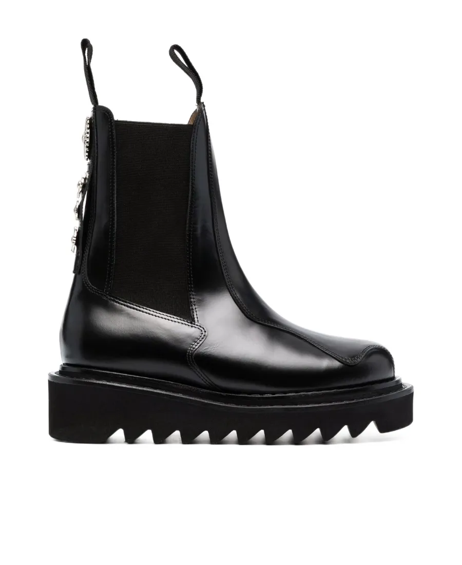 Ridged Sole Ankle Boots