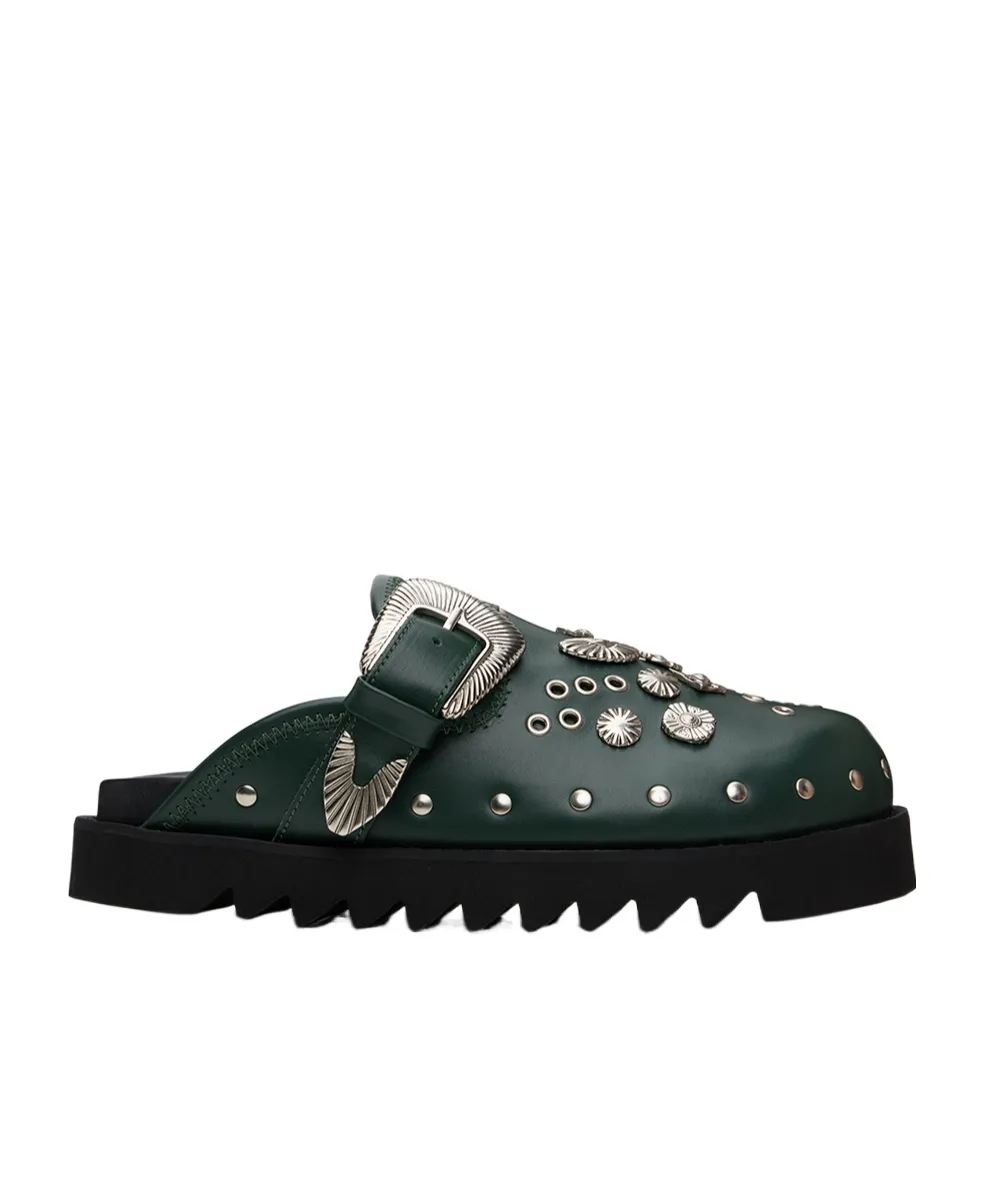 Round Toe Flat Mules