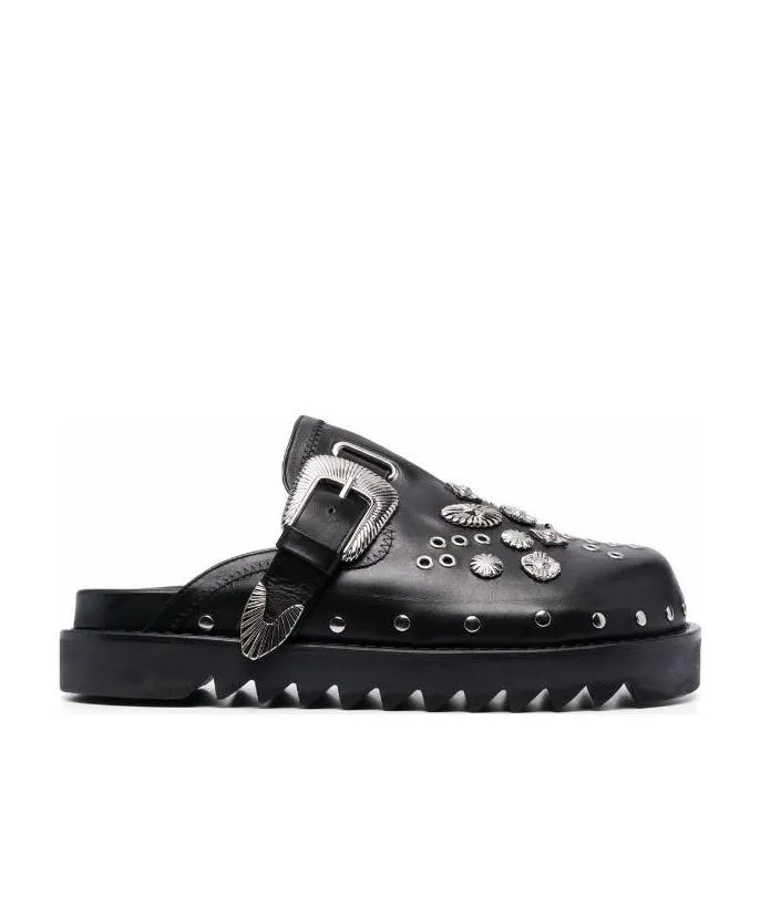 Silver Embellished Clogs