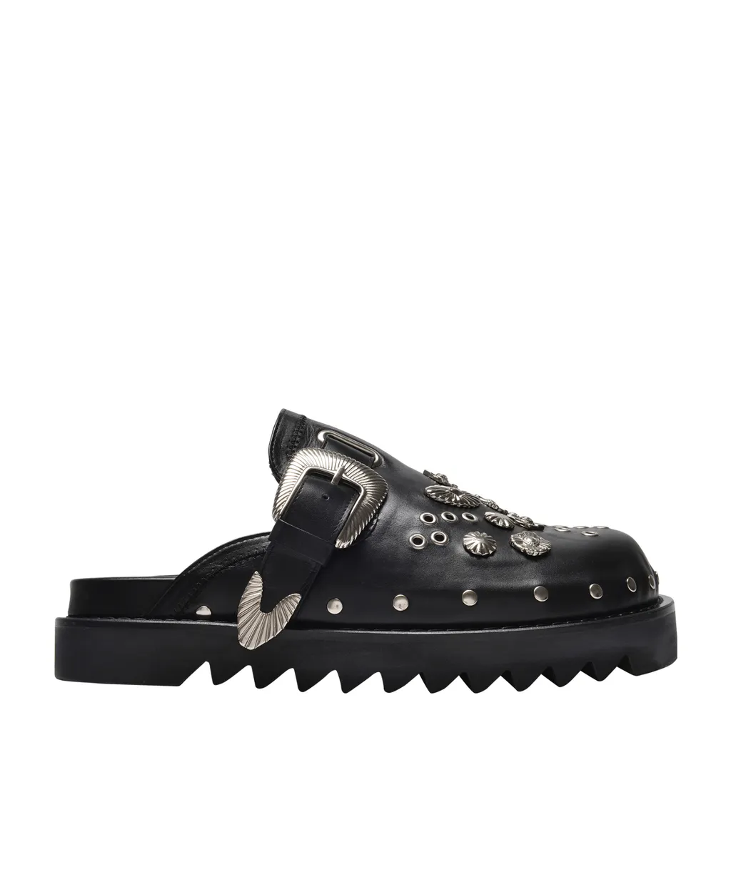 Silver Embellished Clogs