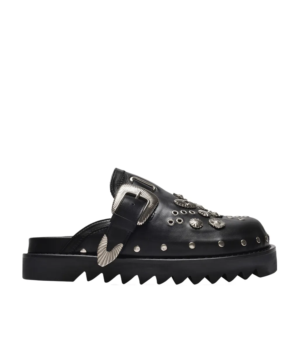 Silver Embellished Clogs