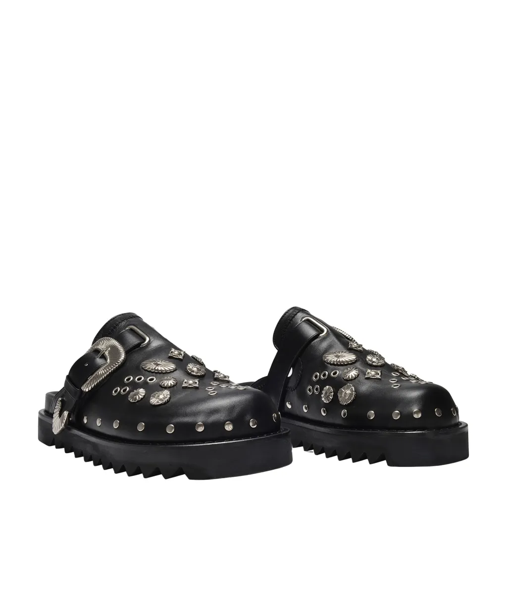 Silver Embellished Clogs