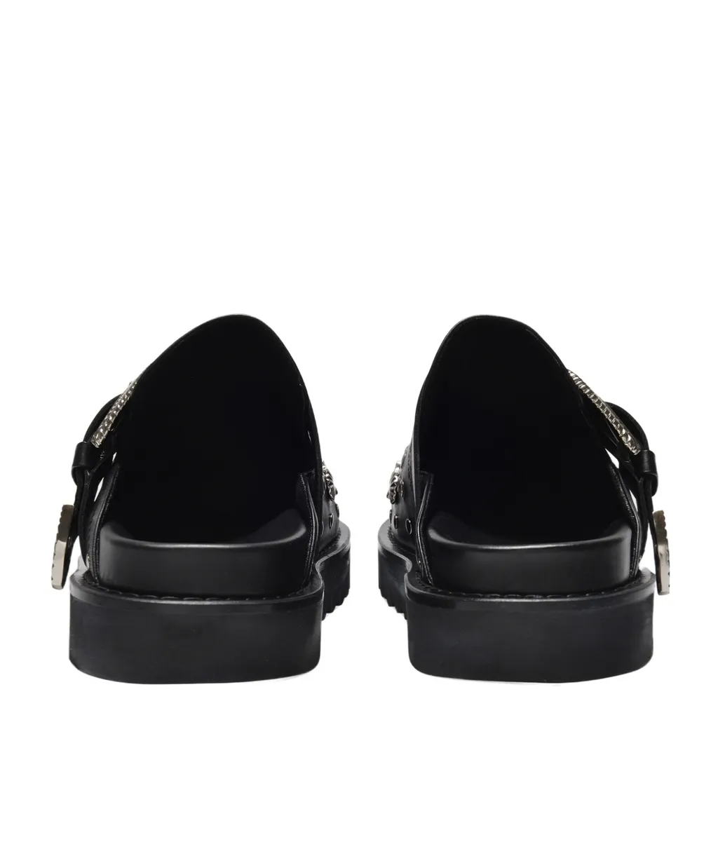 Silver Embellished Clogs