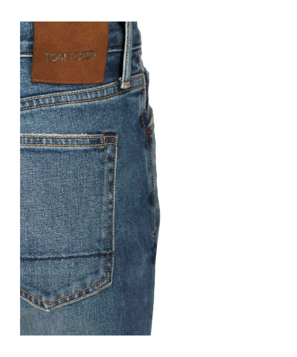 Japanese Stonewashed Comfort Denim Flare Jeans