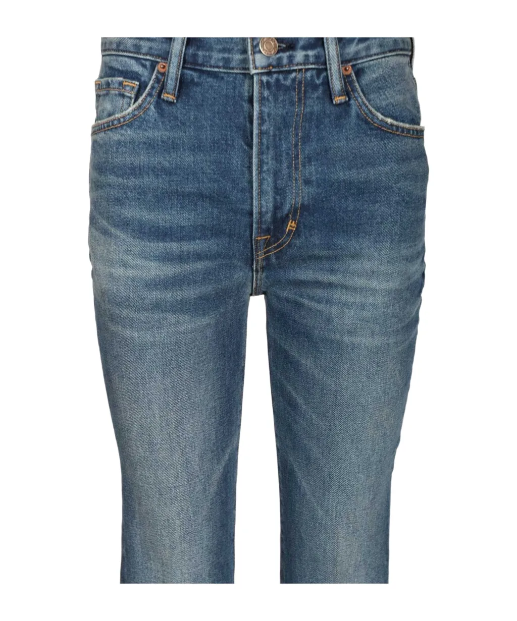 Japanese Stonewashed Comfort Denim Flare Jeans