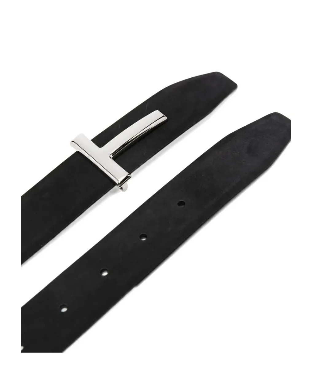 T-Buckle Suede Belt