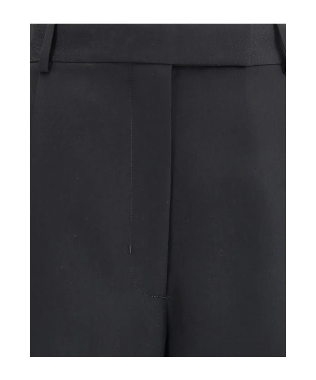 Wool Pleated Trousers