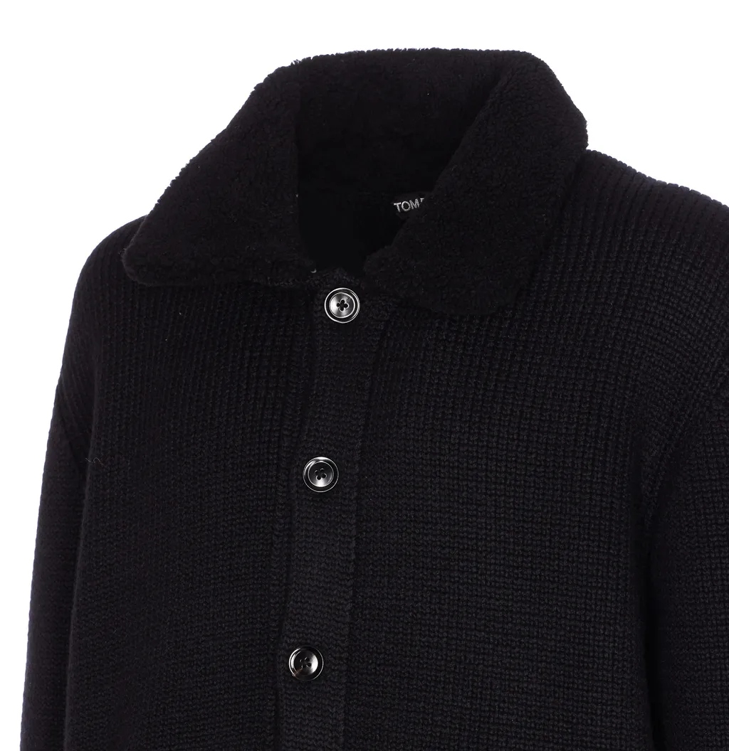 Buttoned Knit Cardigan