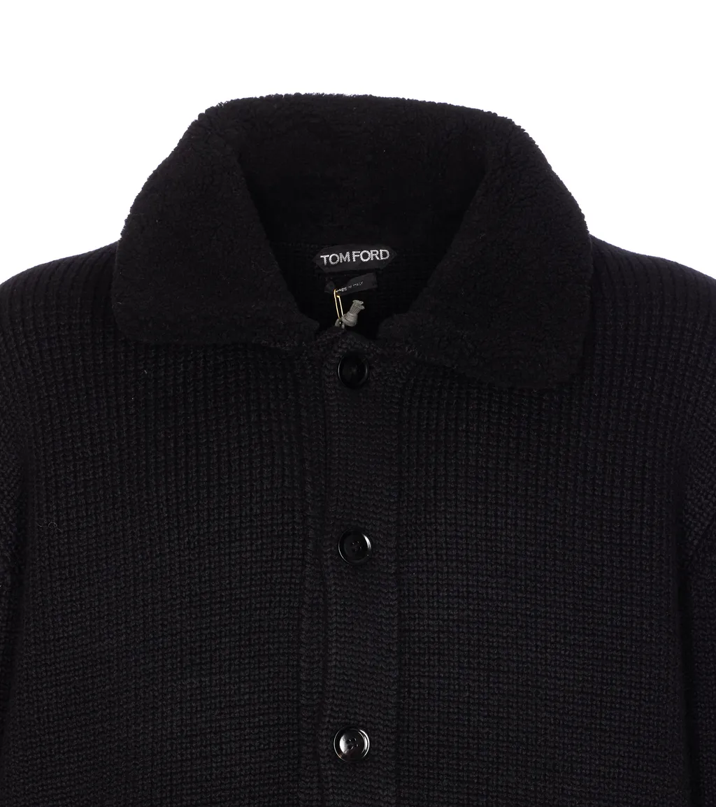 Buttoned Knit Cardigan