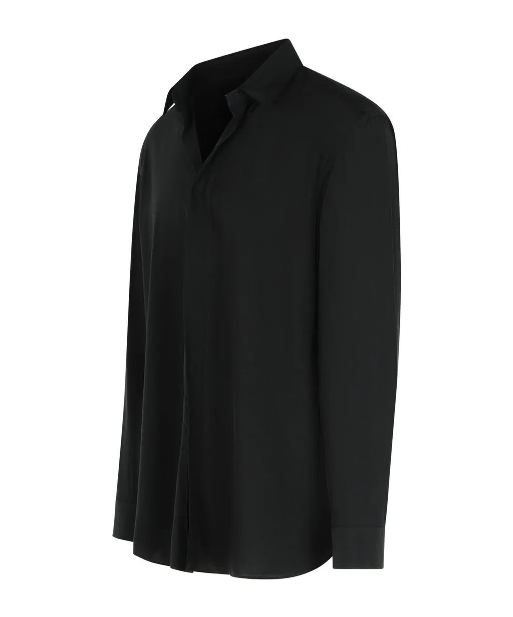 Long-Sleeve Silk Shirt
