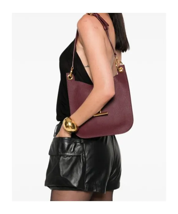 Small Leather T-Bar Shoulder Bag