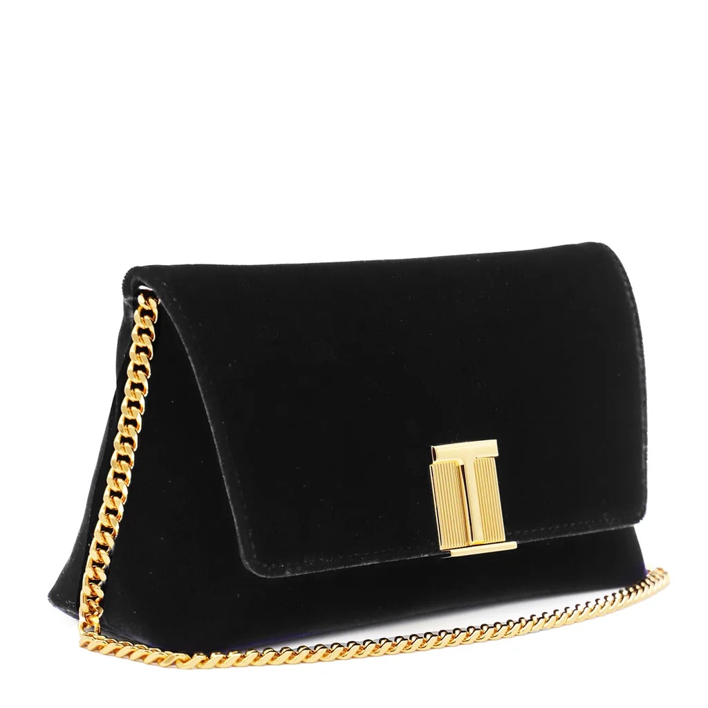 Logo Plaque Chain Linked Shoulder Bag