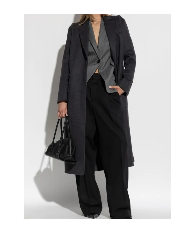 Single-Breasted Wool Coat