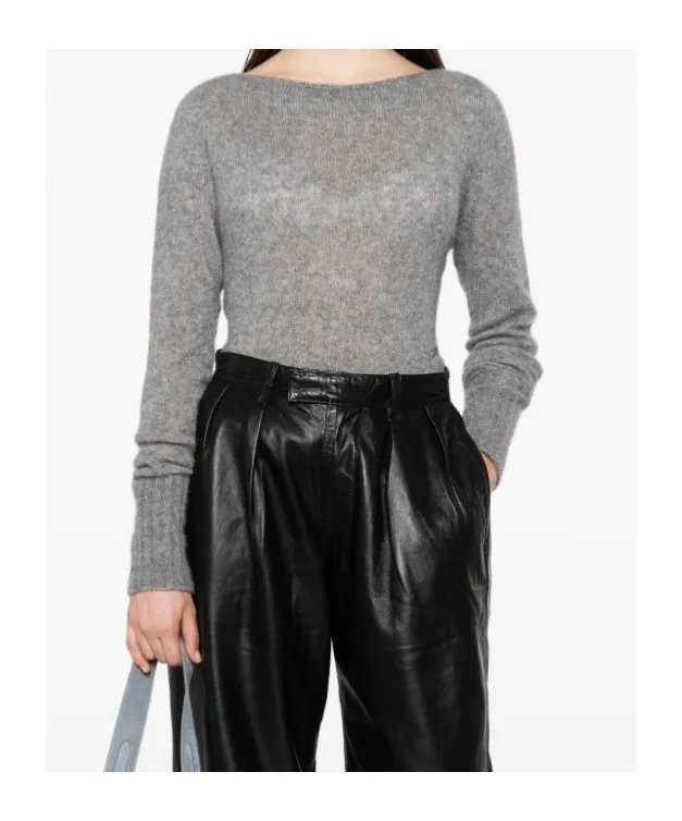Long Sleeve Boat Neck Knit Jumper