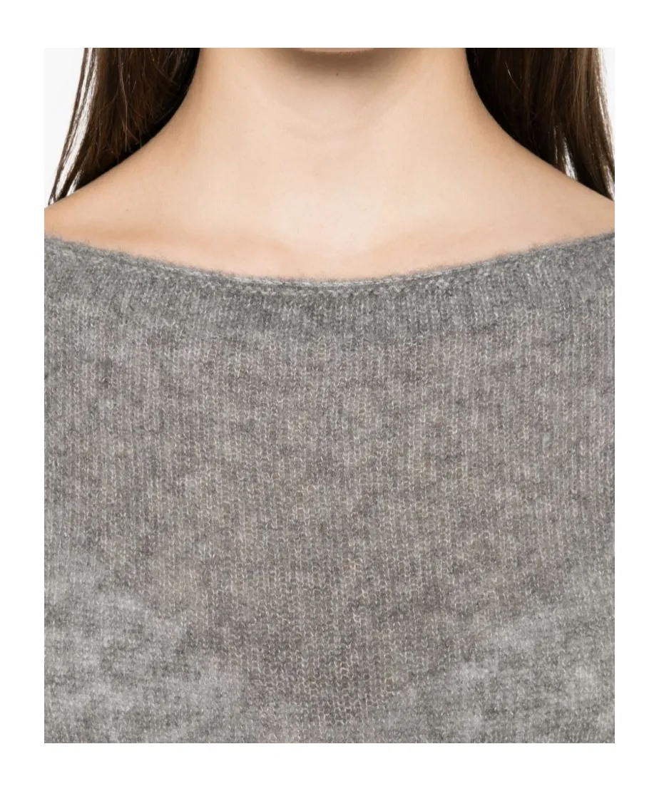 Long Sleeve Boat Neck Knit Jumper