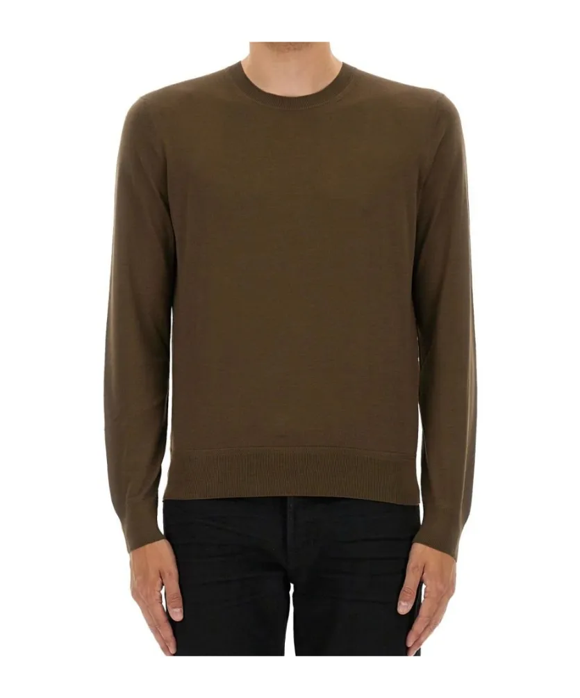 Wool Crew-Neck Top