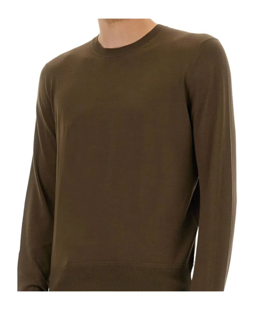 Wool Crew-Neck Top