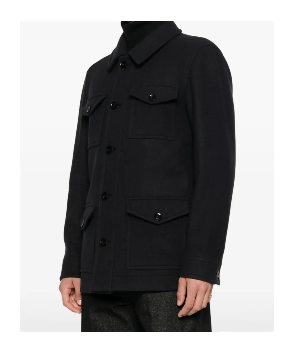 Flap-Pocket Button-Front Jacket