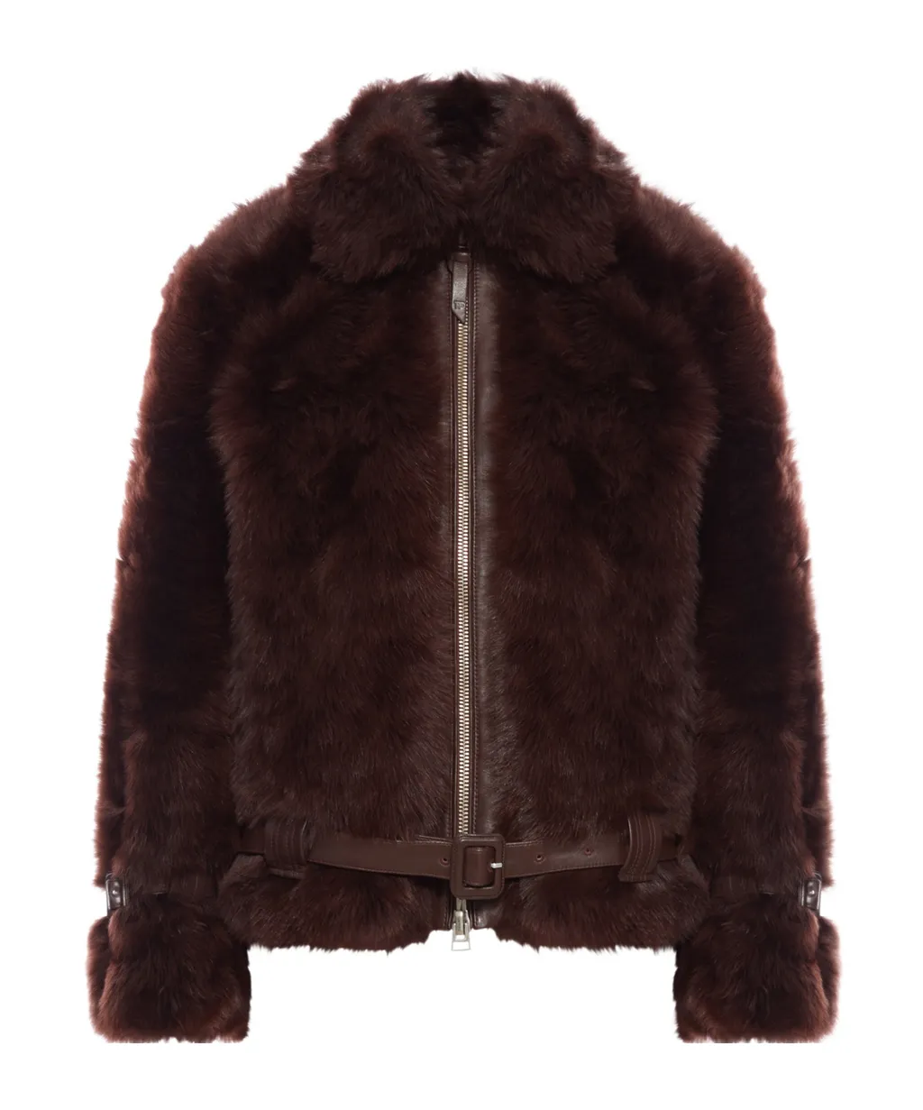 Velour Shearling & Soft Natural Finish Nappa Blouson