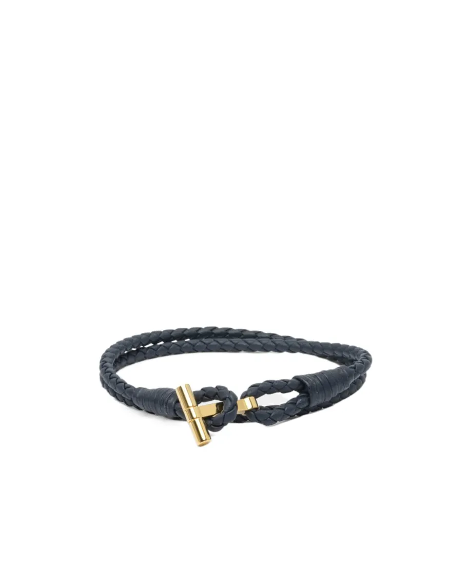 T Plaque Braided Bracelet