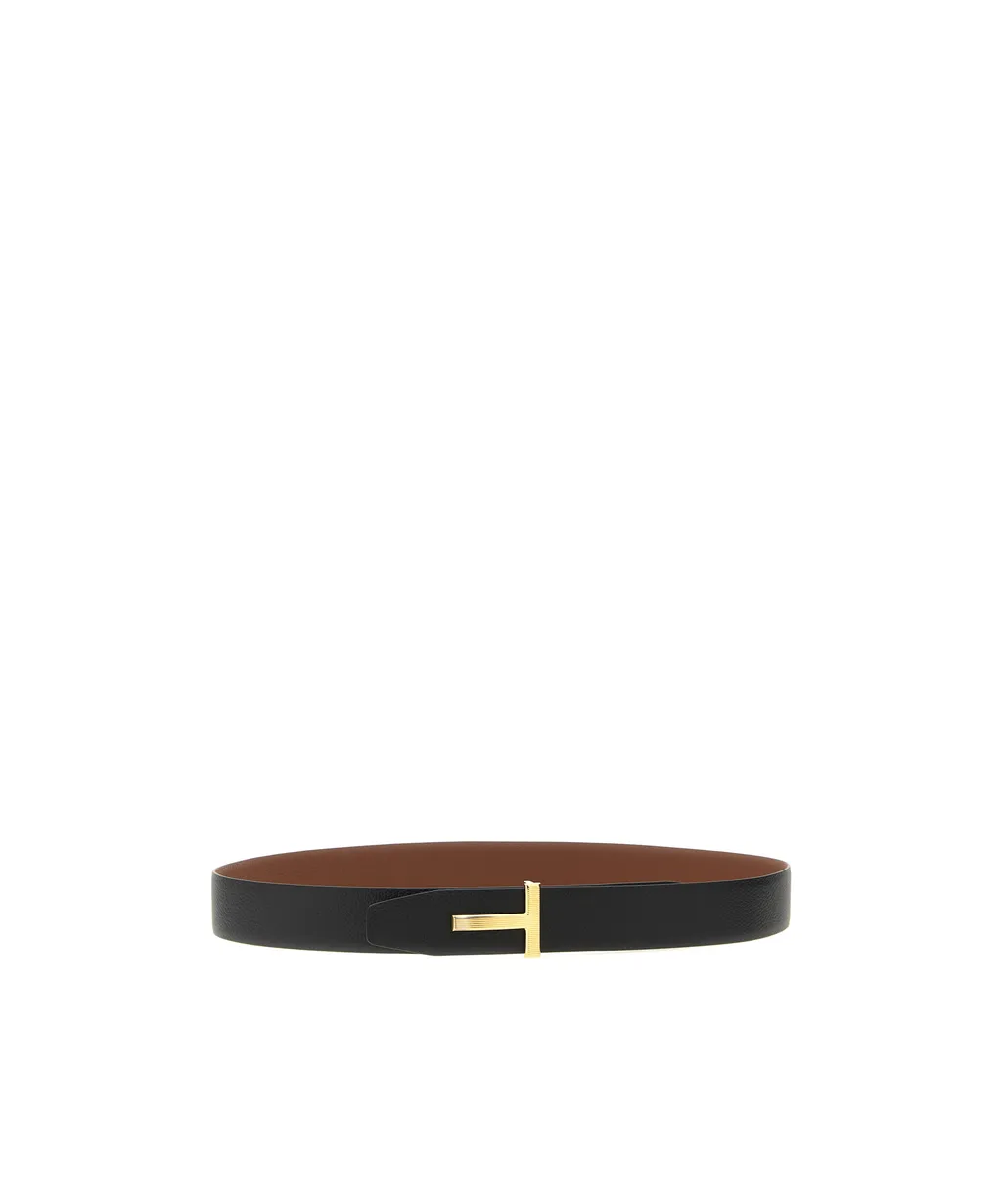 Reversible Ridge Buckle T Belt