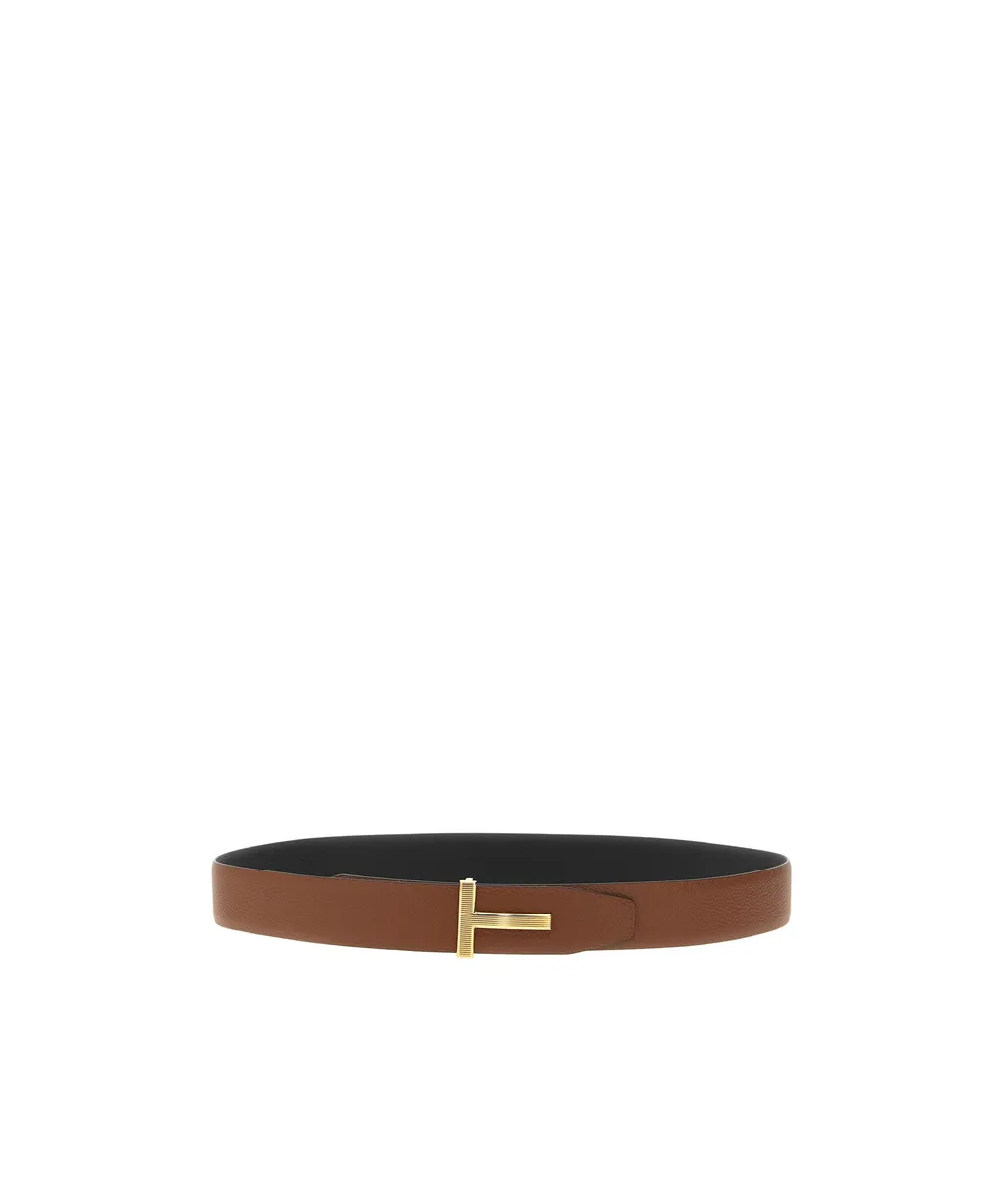 Reversible Ridge Buckle T Belt