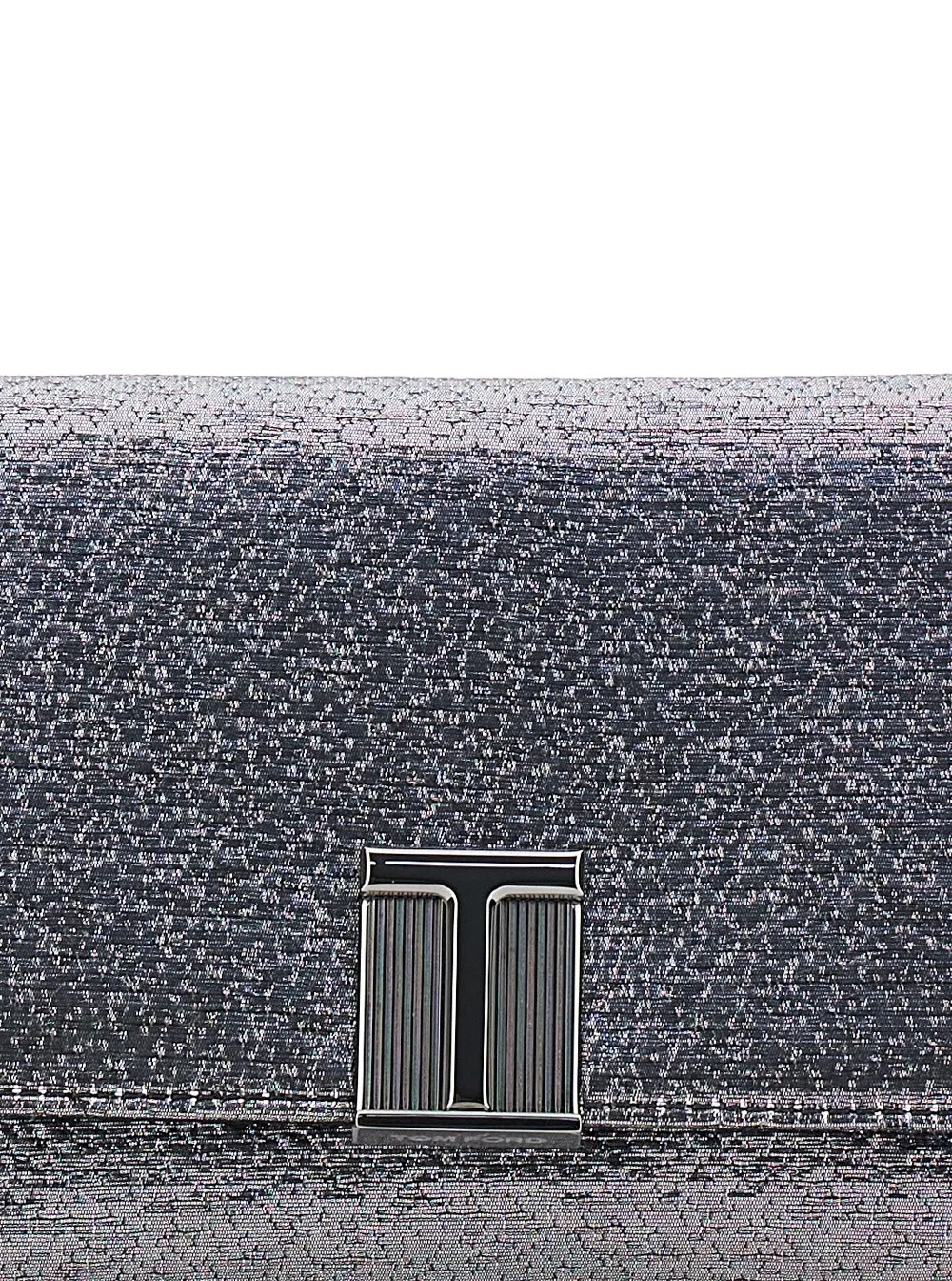 Laminated Hammered-Effect Fabric Mini Bag