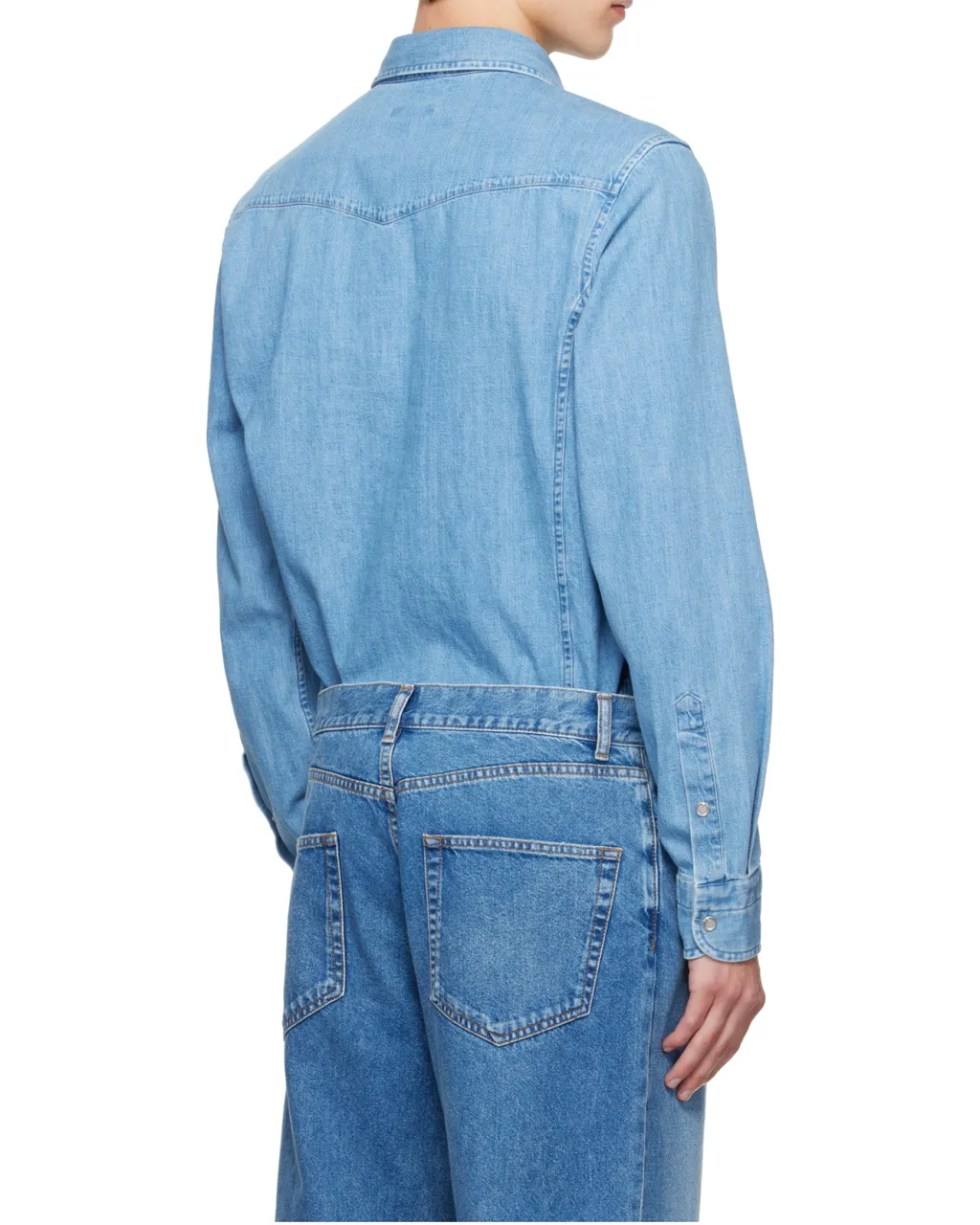 Long-Sleeved Denim Shirt