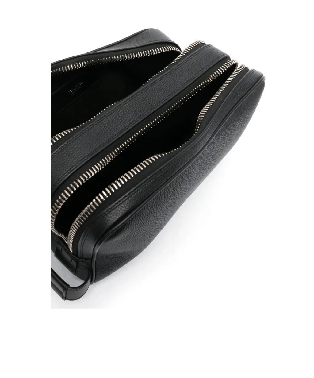 Grained Leather Wash Bag