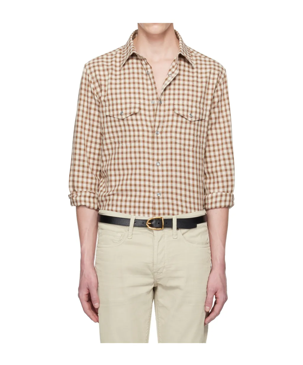 Small Check Western Shirt