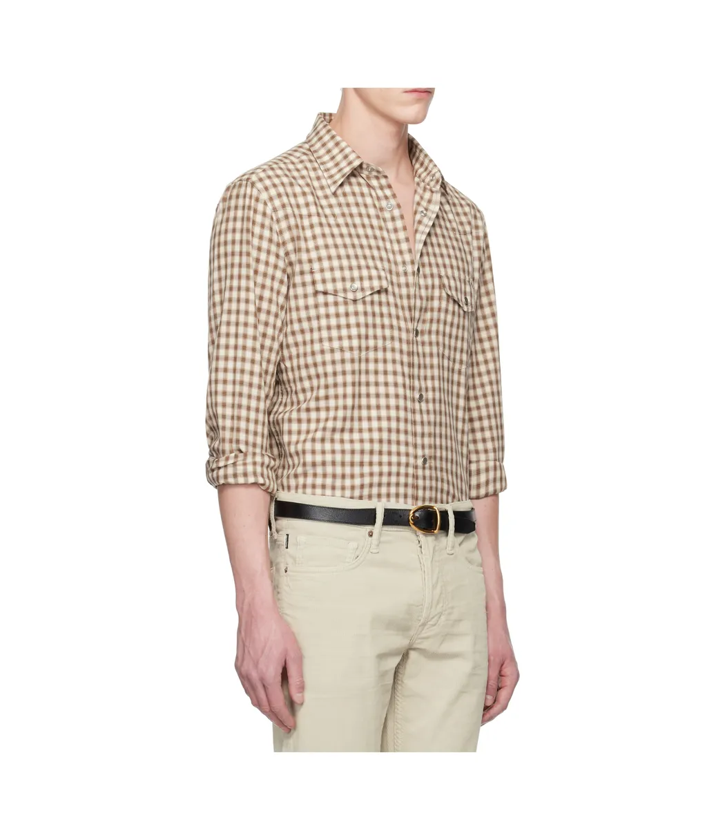 Small Check Western Shirt