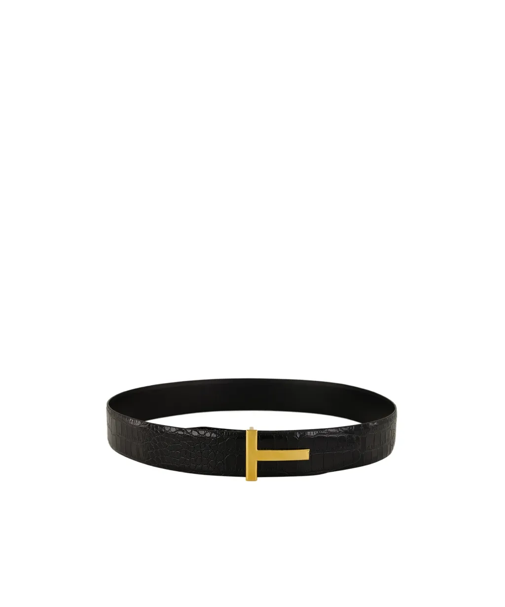T Icon Embossed Belt