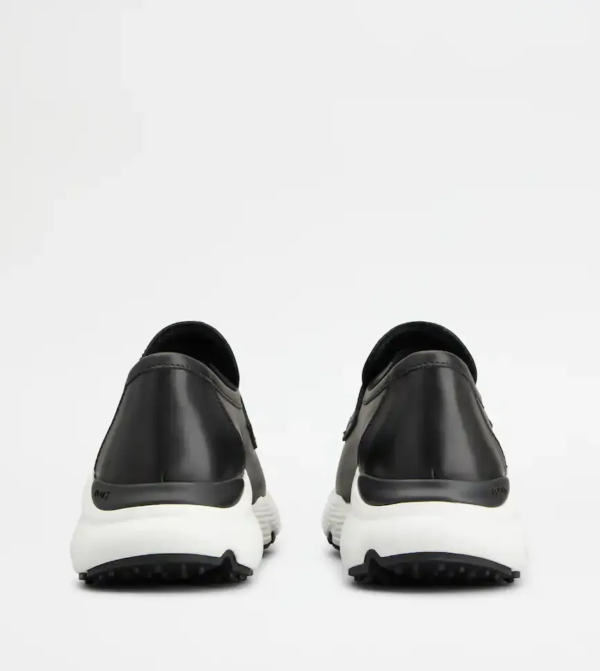 Leather Penny-Slot Sneakers
