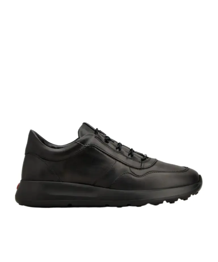 Leather Lace-Up Sneakers