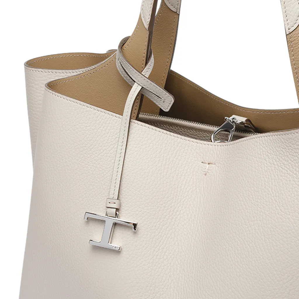 T Timeless Logo Plaque Medium Tote Bag