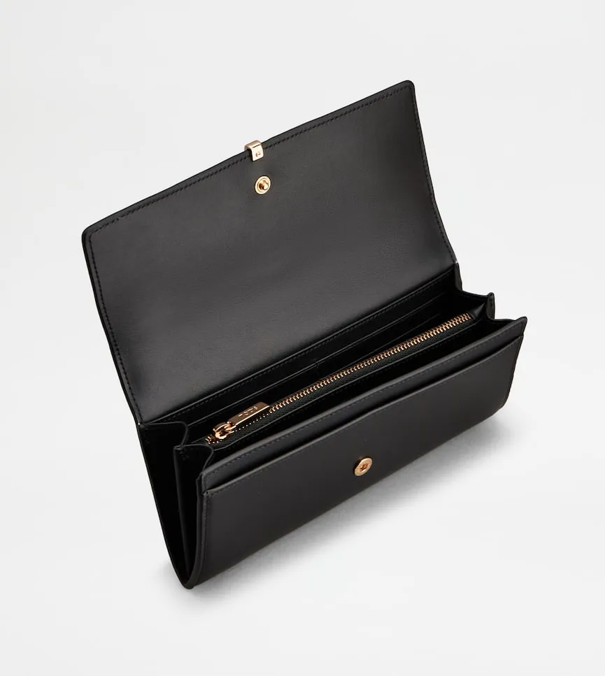 Engraved-Logo Leather Wallet