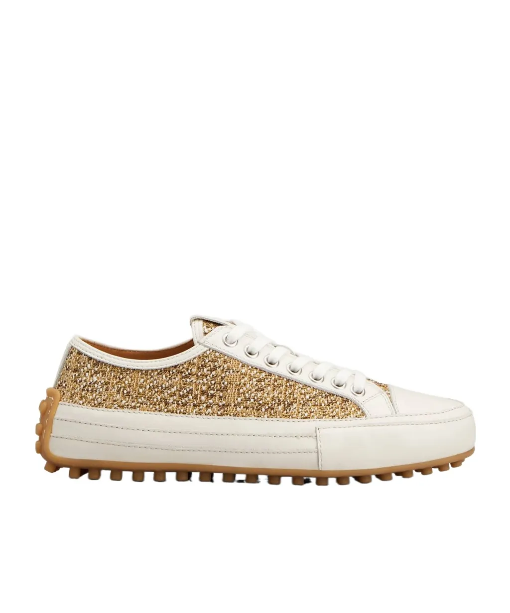 Lace-Up Tweed Sneakers