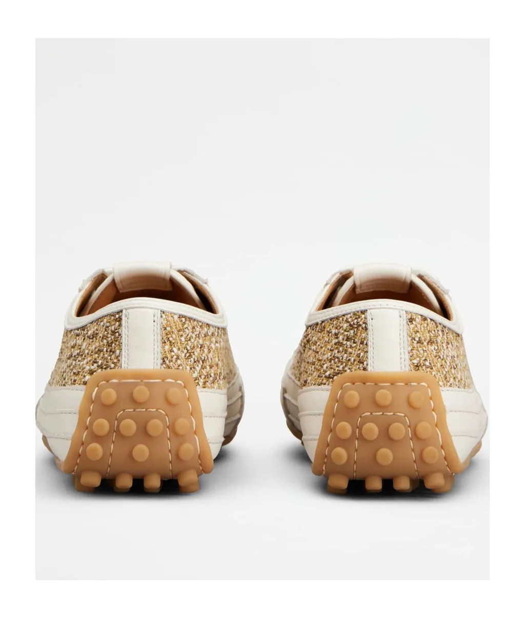 Lace-Up Tweed Sneakers