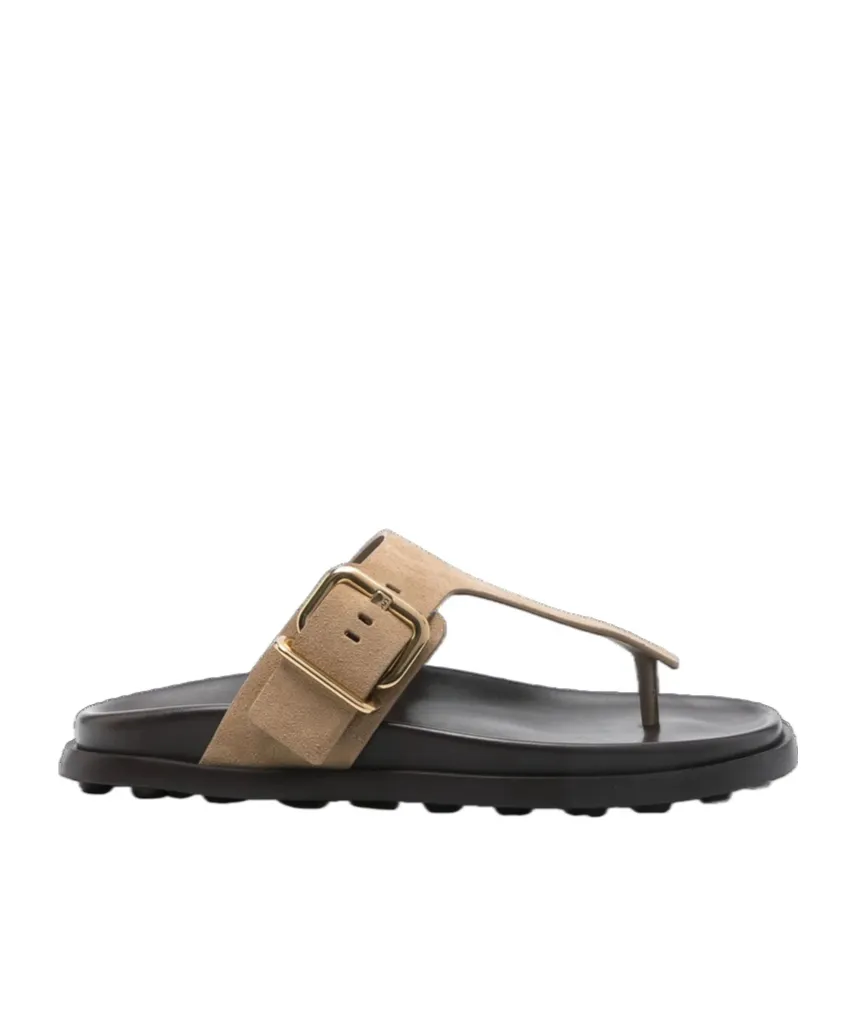 Buckle Detailed Thong Sandals