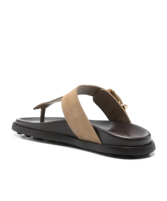 Buckle Detailed Thong Sandals