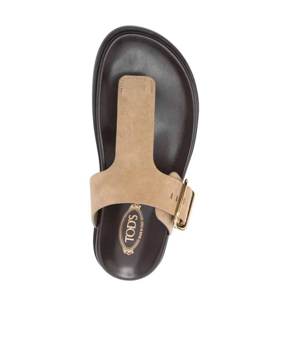 Buckle Detailed Thong Sandals
