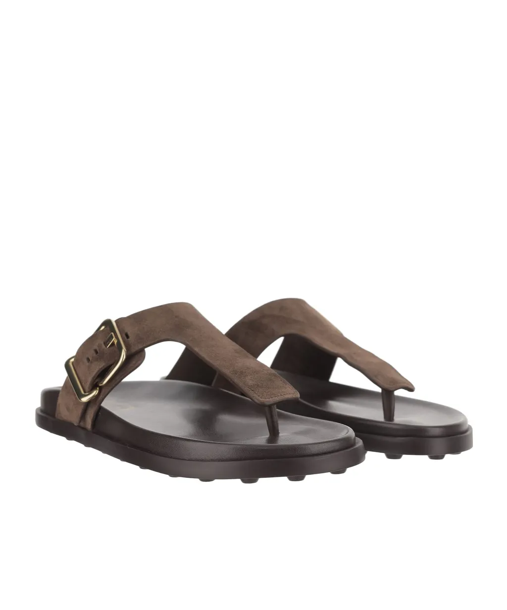 Buckle Detailed Thong Sandals