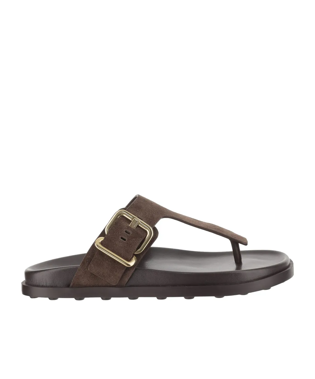 Buckle Detailed Thong Sandals