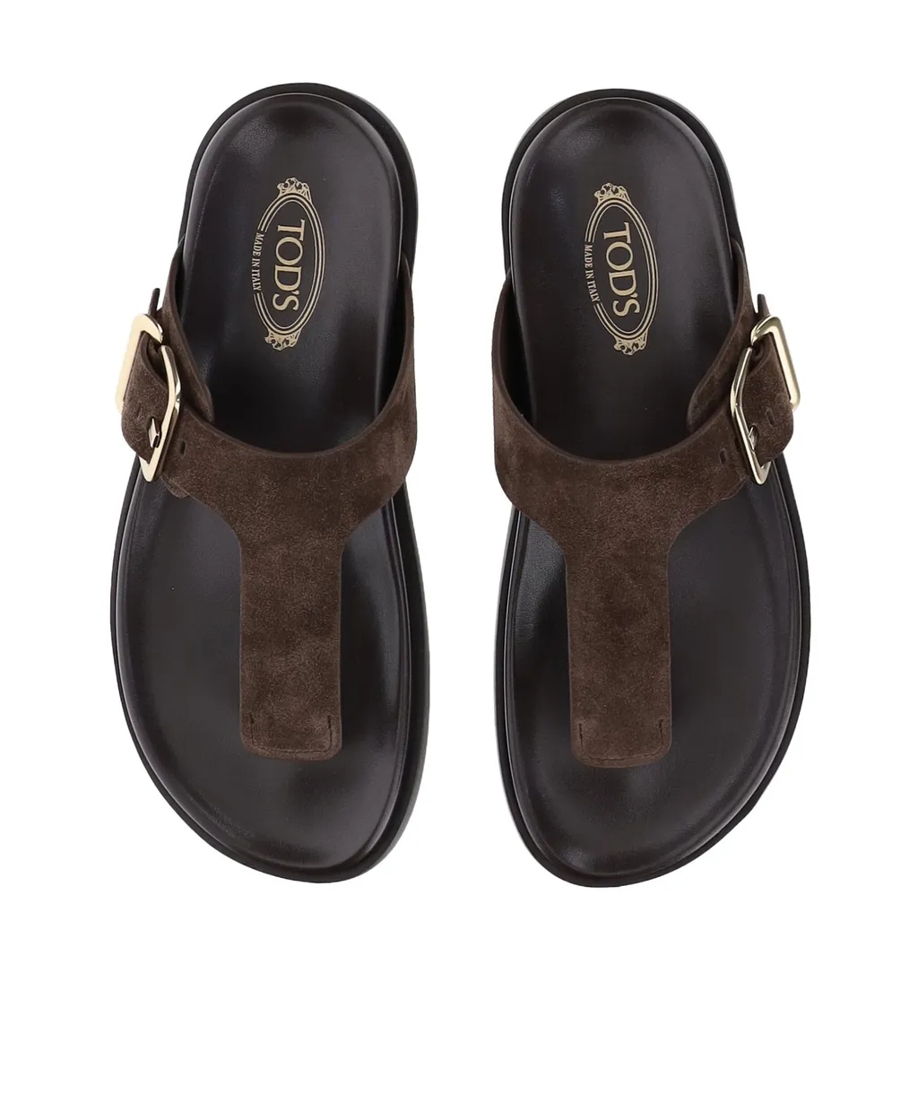 Buckle Detailed Thong Sandals